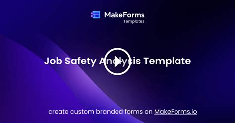 Job Safety Analysis Template