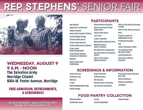 Rep Stephens Hosts August Senior Fair In Norridge Brad Stephens