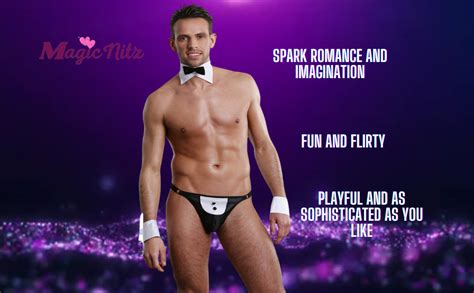 Magicnitz Men Black And White Servant Waiter Pcs Set Halloween Roleplay Outfit Sexy Lingerie