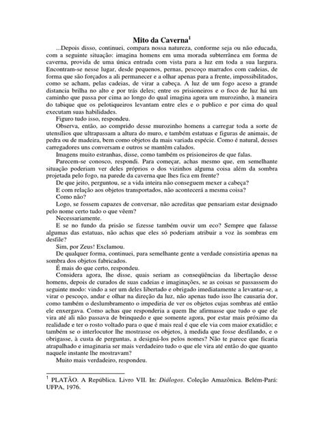 6 O Mito Da Caverna Platao Pdf