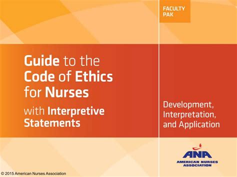 Ana Eguide To The Code Of Ethics For Nurses Ppt