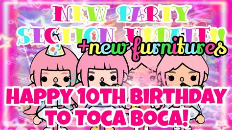 New Party Section Update Cherry AestheticToca Toca Life World YouTube