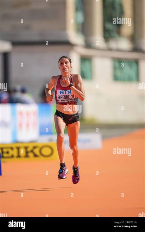 Karen Ehrenreich participating in the marathon at the World Athletics ...