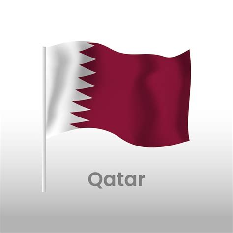 Premium Vector | National flag of qatar