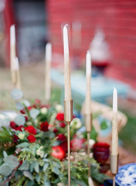 Gold glitter candles | Wedding & Party Ideas | 100 Layer Cake