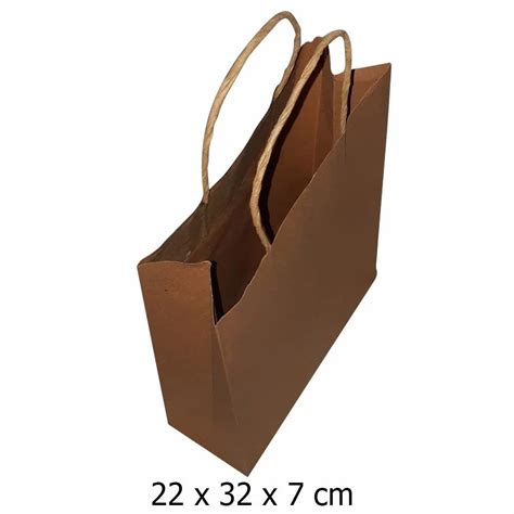 Brown Plain Paper Carry Bags Loop Handle Capacity Kg At Rs In