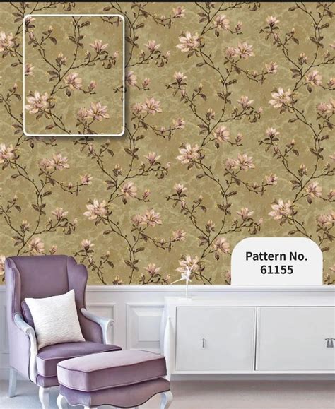 Pvc Floral Printed Wallpaper Brown At Rs Roll In Bhopal Id