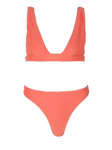 Famous Shoes Set Bikini Με Έναν Ώμο Brazil Πορτοκαλί CP202105 ORANGE