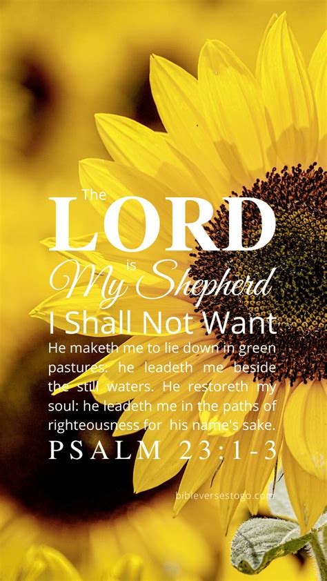 Sunflower Psalm 231 3 In 2020 Psalms Psalm 23 Uplifting Scripture