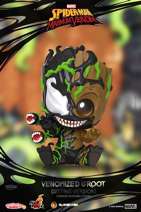 Hot Toys Cosb Venomized Groot Sitting Version Cosbaby S Bobble Head