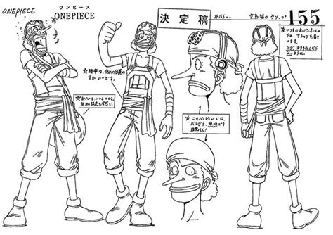 Usopp Sheet Character Design Official Reference Settei Character Design One Piece Manga