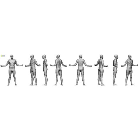 Shaded Male Nude Arms Out