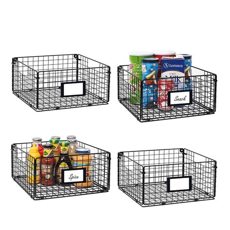 X Cosrack Foldable Cabinet Wall Mount Metal Wire Basket Organizer With