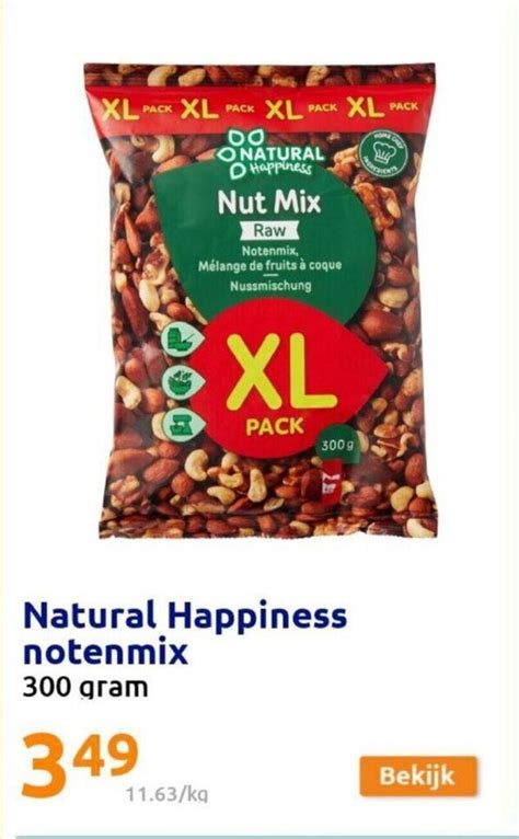 Natural Happiness Notenmix 300 Gram Promotie Bij Action