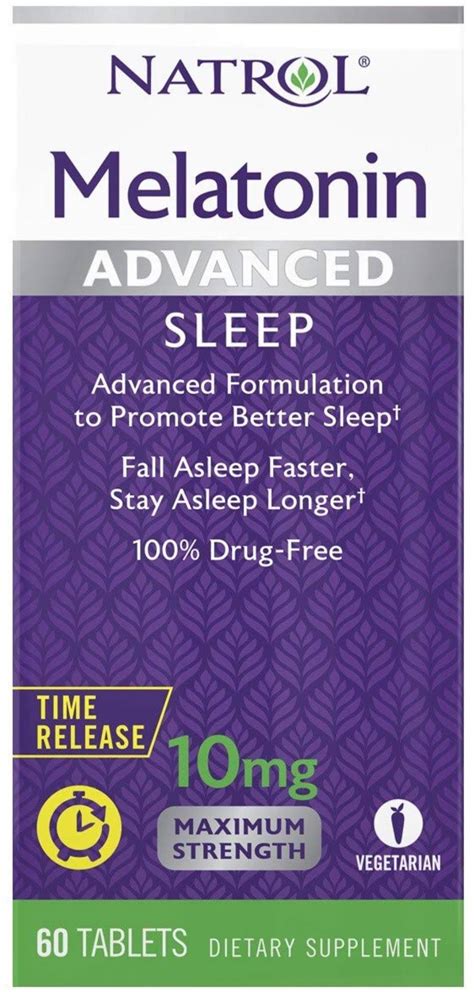 Natrol Melatonin Advanced Sleep Circadian rhythm support Sleep-wake ...