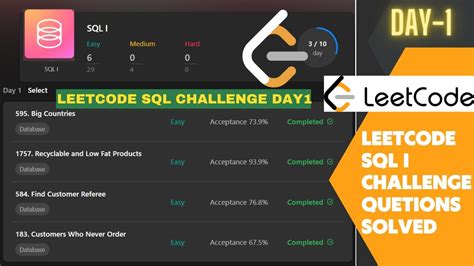 Leetcode SQL Challenge Day 1 All Questions Solved Explained Leetcode