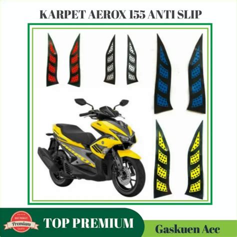 Karpet Alas Pijakan Kaki Motor Yamaha Aerox Old Karet Merah Kuning