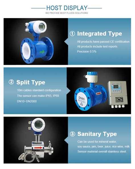 Dti E High Accuracy Electromagnetic Flow Meter Water Magnetic