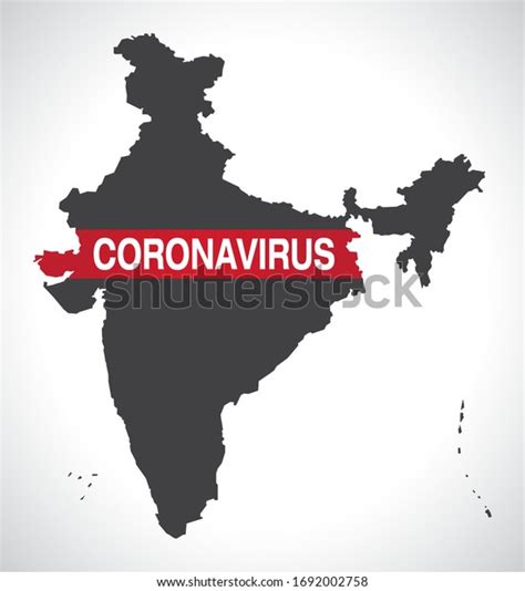 India Map Coronavirus Warning Illustration Stock Vector (Royalty Free ...