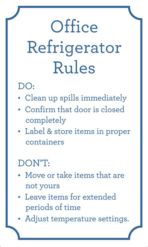 Office Refrigerator Rules Sign Lupon Gov Ph