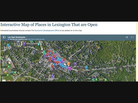 interactive lexington map shows whats open lexington ma patch