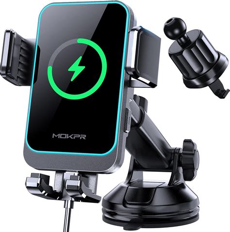 Amazon Wireless Car Charger Phone Mount Nohon W Qi Fast