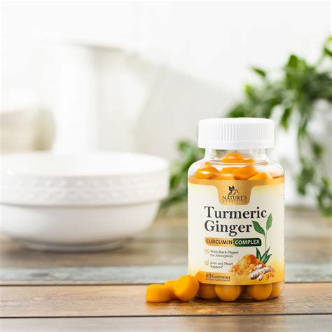 Turmeric Curcumin And Ginger Gummies 95 Curcuminoids With Black Pepper Extract For Max Absorption