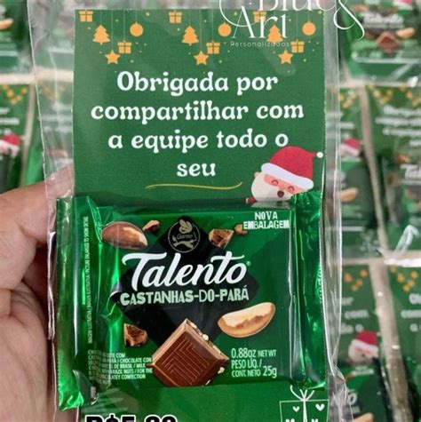 Cartão Natalino Chocolate Talento Elo7 Produtos Especiais