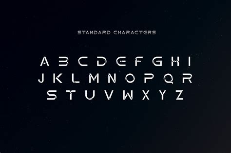 Techno Space Futuristic Font On Yellow Images Creative Store 66810