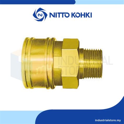 Nitto Kohki Japan Tsp Brass Coupler Socket Male Thread Valveless