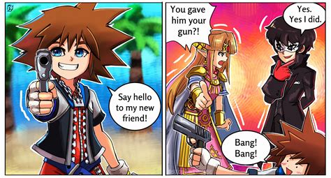 Sora Plus Gun Sora In Super Smash Brothers Know Your Meme