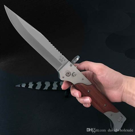 Large M9 A07 Knife Automatic E07 162 Pocket Knife Camping Tool Survival