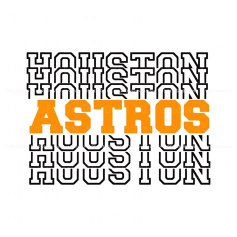 Vintage Stacked Houston Astros SVG Cutting Digital File