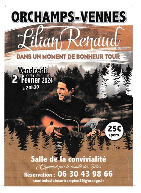 CONCERT DE LILIAN RENAUD CC Des Portes Du Haut Doubs