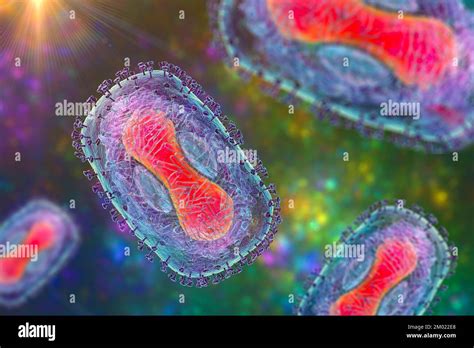 Monkeypox Virus Particles Illustration Stock Photo Alamy