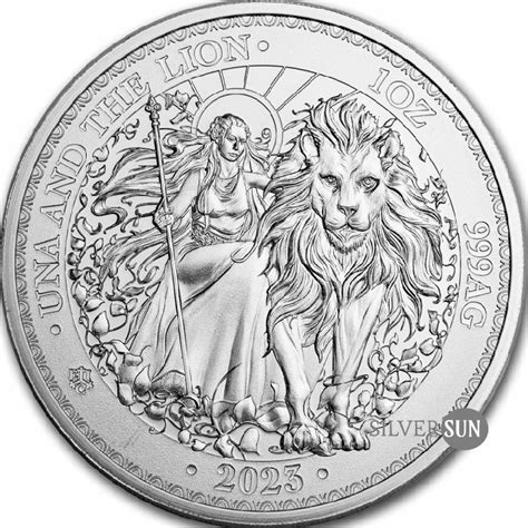 St Helena Una And The Lion 2023 1oz ST HELENA Silversun Sk