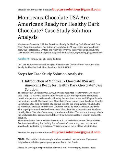 Calaméo Montreaux Chocolate USA Are Americans Ready For Healthy Dark