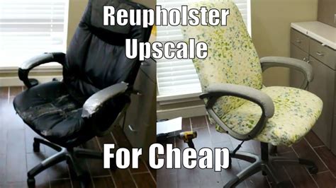 How To Reupholster An Old Office Chair Youtube