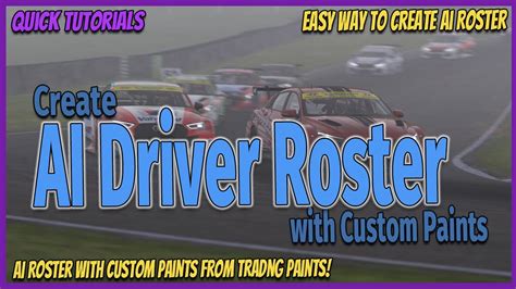 How To Create Ai Roster With Custom Paints In Iracing Youtube