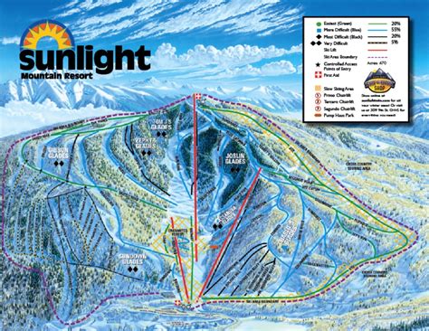 Colorado Ski Maps | Sunlight Resort Trail Map