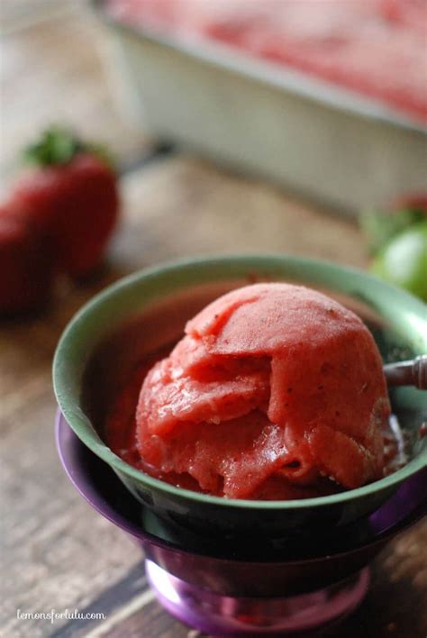 Lime And Strawberry Sorbet Recipe