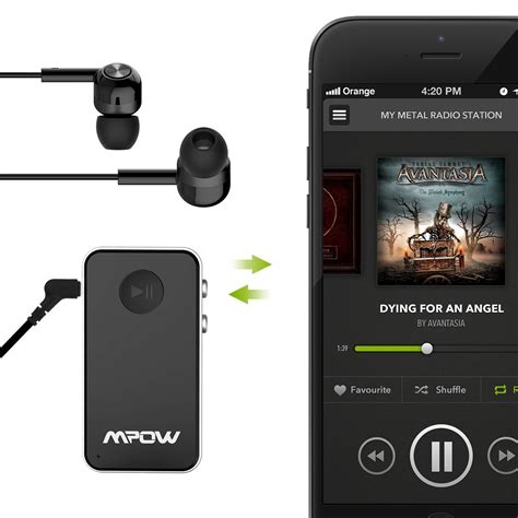 Mpow Bluetooth Receiver Streambot Mini Bluetooth Car Aux Adapter