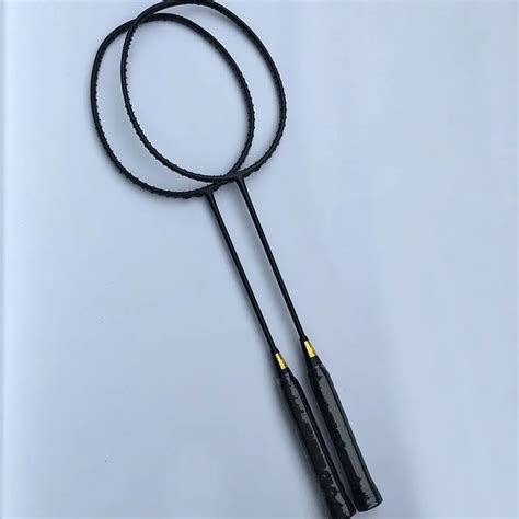 FREE Shipping 1 pc full black/white 100% carbon badminton rackets duora ...