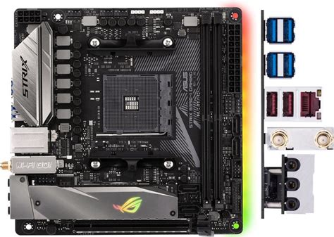 Материнская плата Asus Strix B350-I Gaming. Цена 6975 ₽. Доставка по России