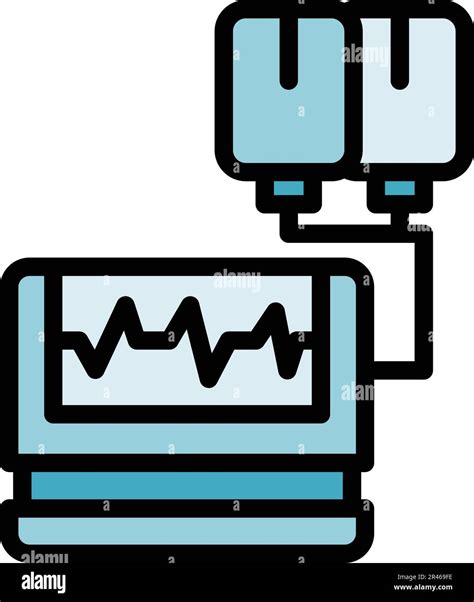 Pulse Defibrillator Icon Outline Pulse Defibrillator Vector Icon For Web Design Isolated On