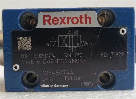 REXROTH R900561274 SOLENOID OPERATED DIRECTIONAL VALVE 4WE 6 D62