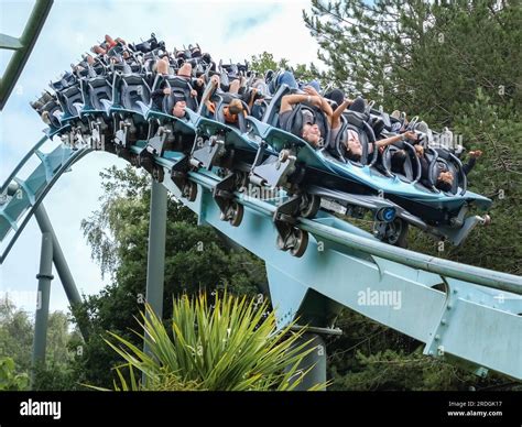 Roller Coaster showing customers upside down and having fun on a theme ...