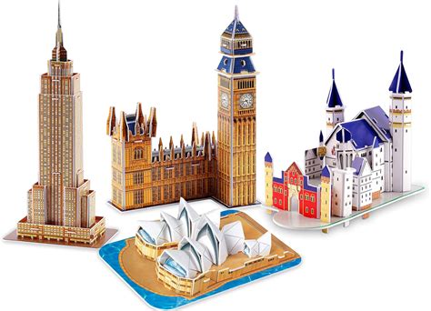 Buy 3D Kids Puzzles (Four 3D Puzzles for Kids in Individual Color Boxes ...