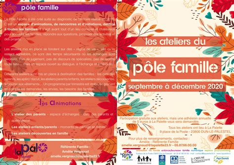 Ateliers Du P Le Famille Programme De Septembre D Cembre La