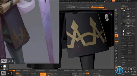 Zbrush风格化游戏女剑士雕刻制作视频教程 3d与动画教程 人人cg 人人素材 Rrcg